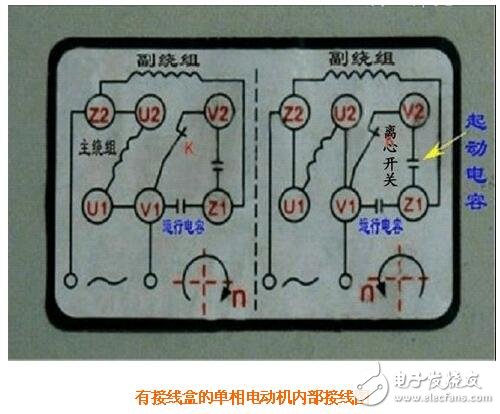 兩相電機正反轉(zhuǎn)接法_單相電容電機接法_三個出線的單相電機繞組