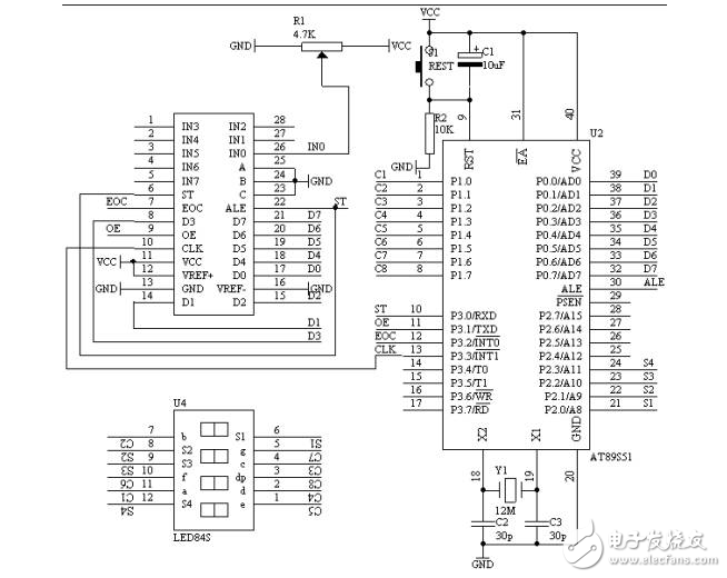 AT89S51單片機設計數(shù)字電壓表應用設計下載