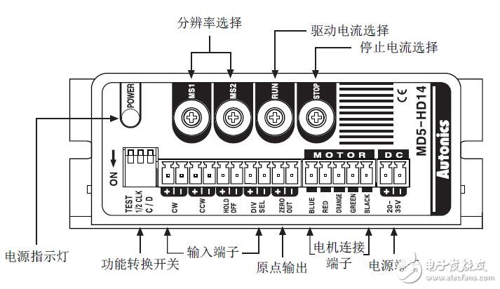 MD5系列步進電機驅(qū)動器的連接圖