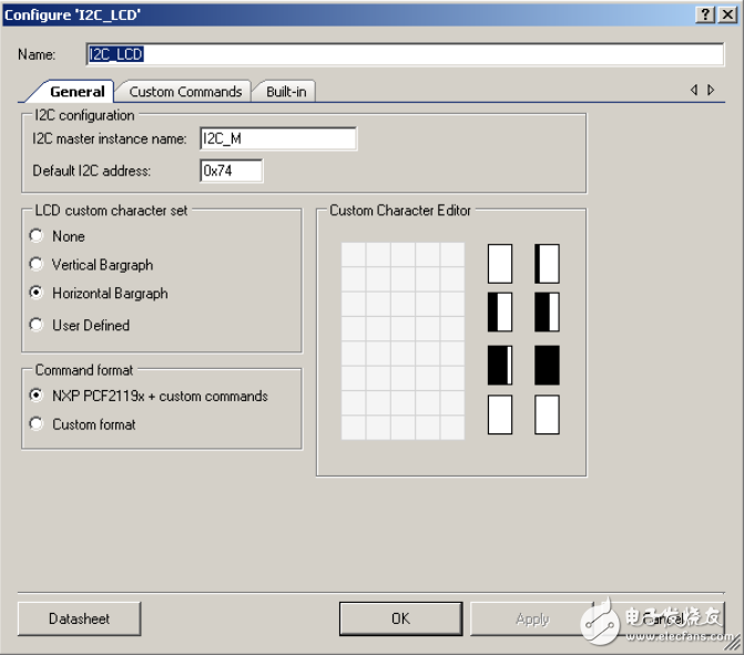 PSoC 4 帶有 I2C 接口的字符 LCD