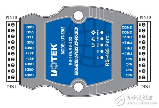 基于UT-5202的RS-485性能參數(shù)及接口定義