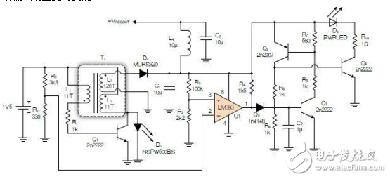 1.5V逆變器與反激式開關(guān)電源實現(xiàn)1.1V電壓下可工作并點亮HBLED燈介紹