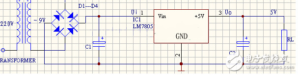 7805穩(wěn)壓電源工作原理