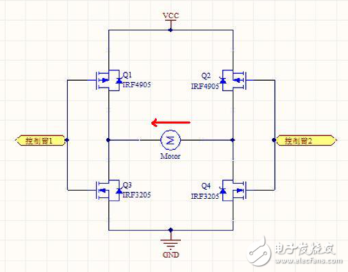 場效應管電機驅(qū)動-MOS管H橋原理