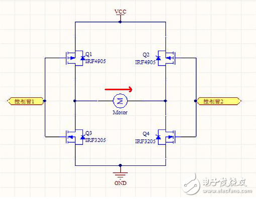 場效應管電機驅(qū)動-MOS管H橋原理