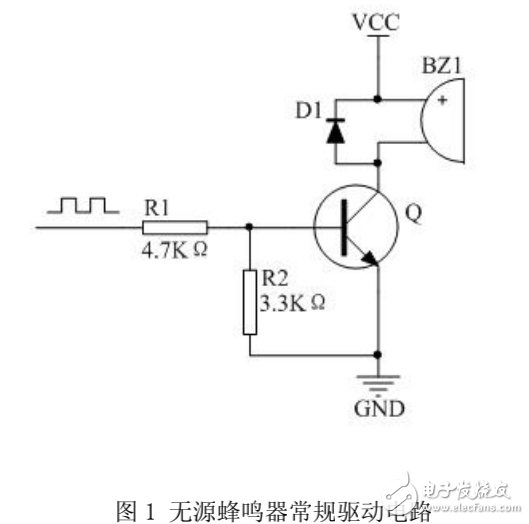 無源蜂鳴器常規(guī)驅(qū)動(dòng)電路設(shè)計(jì)