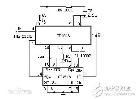 cd4046倍頻電路