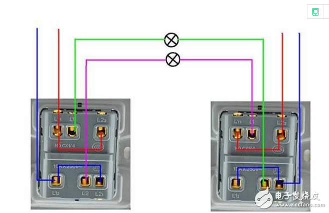 雙控開關(guān)接線圖,雙控開關(guān)電路圖