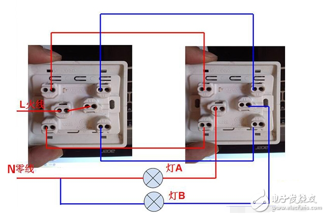 雙控開關(guān)接線圖,雙控開關(guān)電路圖