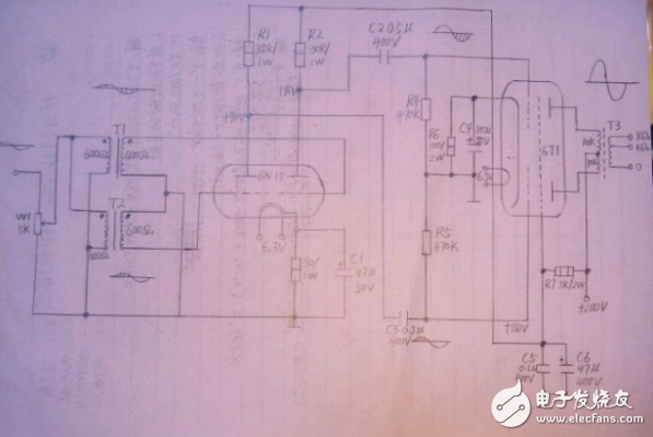 推挽電路圖全集（6n5、6N16B、6N11+6N5、6T1+6N15等推挽電路）