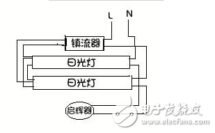 一拖二鎮(zhèn)流器接線圖解