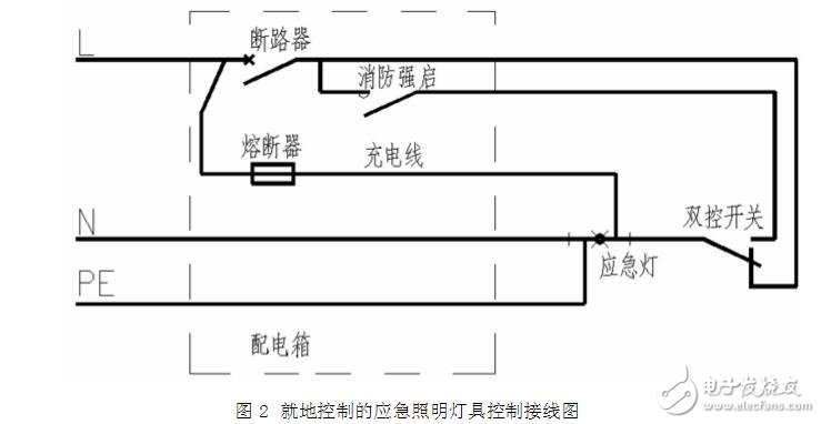 帶蓄電池應急燈接線圖詳解