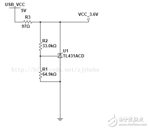 TL431_5V 轉(zhuǎn)3.6V電源設(shè)計(jì)