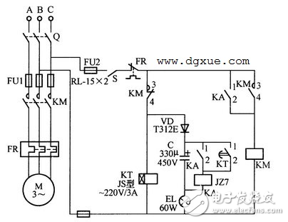 電動機斷電再啟動電路接線圖