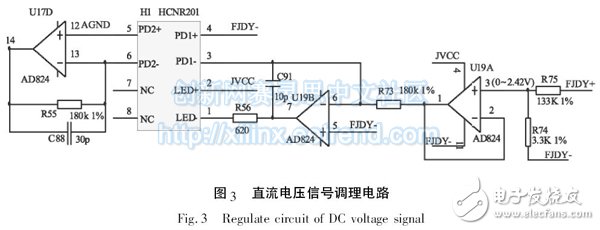 圖3 直流電壓信號調(diào)理電路