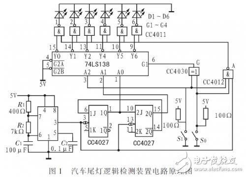 汽車尾燈邏輯檢測裝置的設計