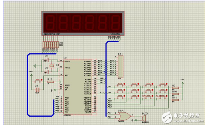 基于proteus仿真與C語(yǔ)言程序的數(shù)字鐘設(shè)計(jì)