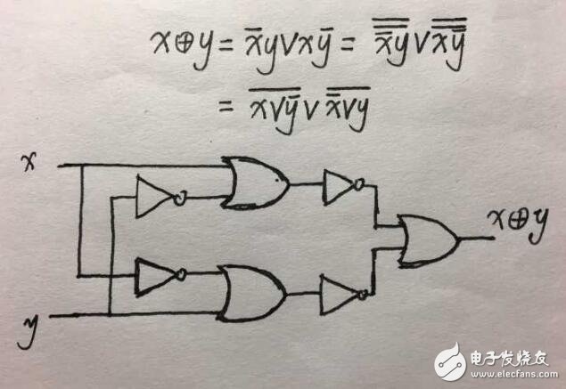 異或同或門邏輯符號_利用或門和非門設計的異或門方案