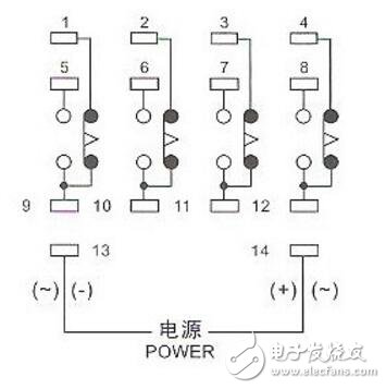 中間繼電器底座接線圖解析