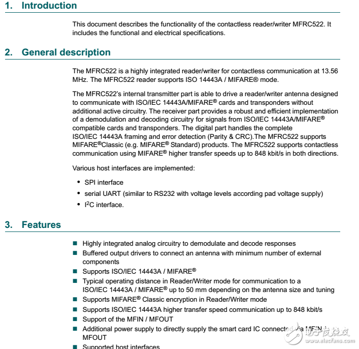 MFRC522數(shù)據(jù)手冊（英文版）