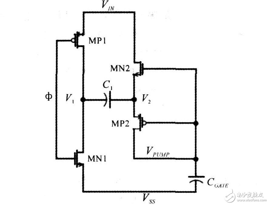 圖2 自舉電荷泵原理圖