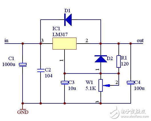 lm317應用電路圖匯總（集成電路、擴流電路、穩(wěn)壓電路）