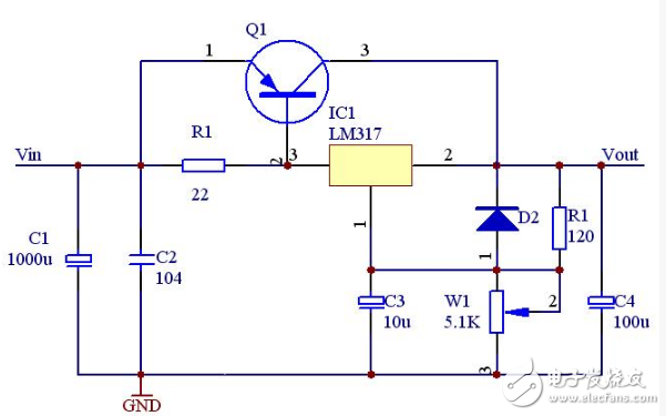 lm317應用電路圖匯總（集成電路、擴流電路、穩(wěn)壓電路）