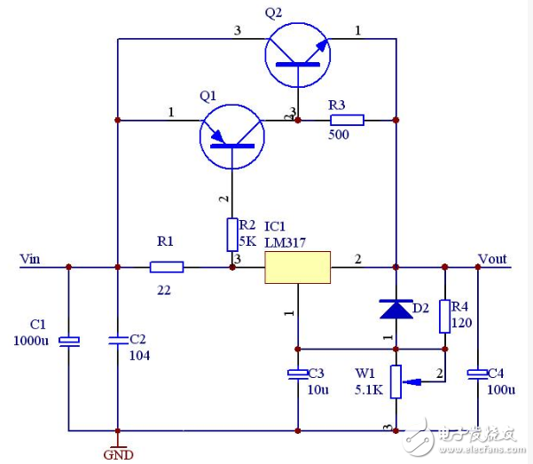 lm317應用電路圖匯總（集成電路、擴流電路、穩(wěn)壓電路）