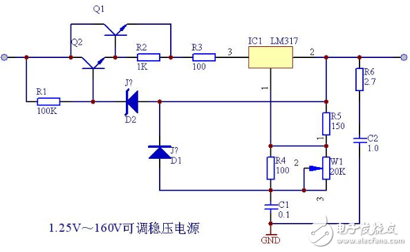 lm317應(yīng)用電路圖匯總（集成電路、擴(kuò)流電路、穩(wěn)壓電路）