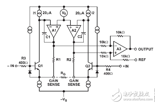 AD620的工作原理（含AD620引腳圖及功能_電氣特性及應(yīng)用電路）