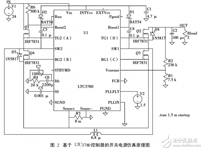 基于LTC3780控制器的開(kāi)關(guān)電源的仿真和設(shè)計(jì)