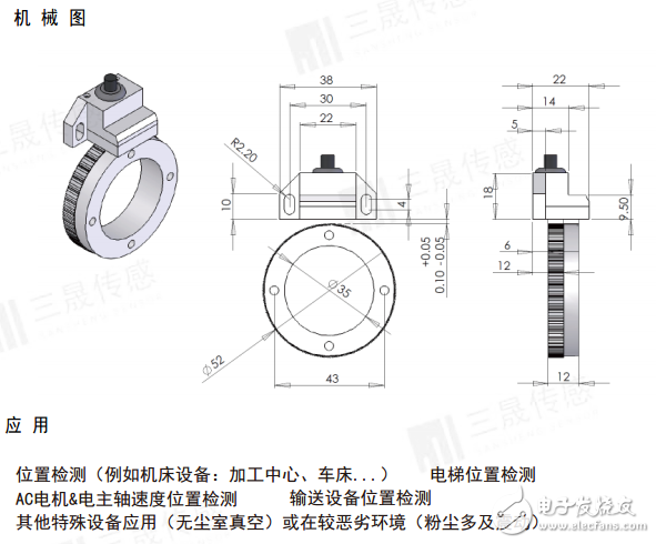 三晟傳感SDG系列主軸編碼器參數(shù)與特性介紹，具備超薄，大孔徑的特點。