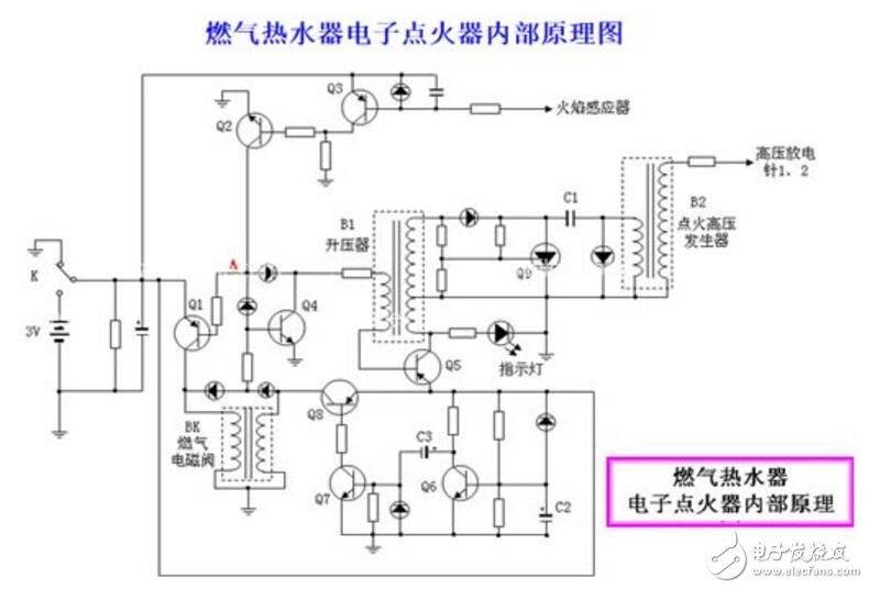 燃?xì)鉄崴鼽c(diǎn)火器的原理分析_燃?xì)鉄崴麟娐吩韴D