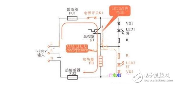 飲水機電路圖工作原理及電路圖分析 