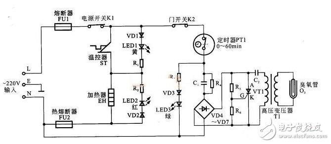 飲水機電路圖工作原理及電路圖分析 