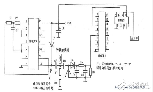 cd4069電路圖_cd4069典型應用電路