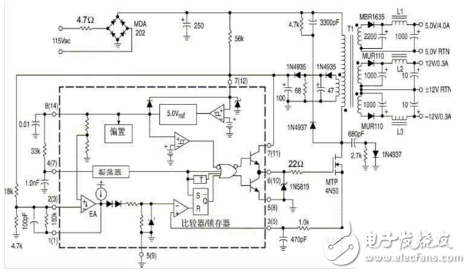 uc3845中文資料（uc3845引腳圖及功能_特性參數(shù)及典型應(yīng)用電路）