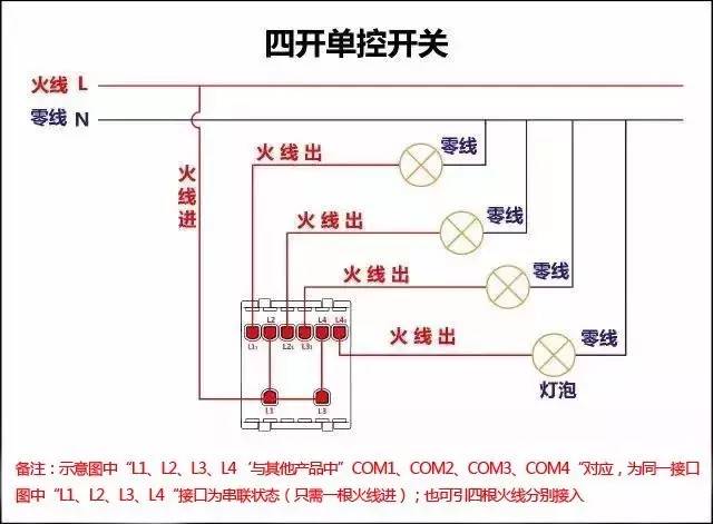 詳細(xì)圖片解析17種開(kāi)關(guān)接線圖