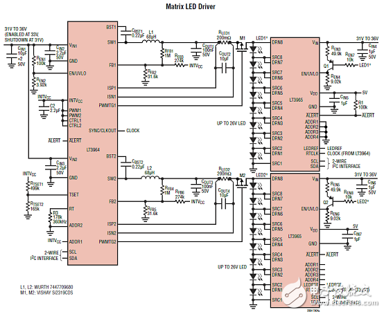 LT3964主要特性 同步降壓LED驅(qū)動器解決方案