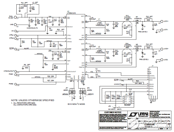 LT3964主要特性 同步降壓LED驅(qū)動器解決方案