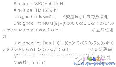 TM1639應(yīng)用程序設(shè)計(jì)（SPCE061A單片機(jī)）