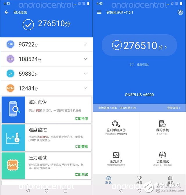 一加6安兔兔跑分曝光27.6萬分創(chuàng)新高