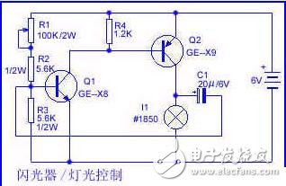 基于LM317的頻率可調(diào)的閃光燈電路圖